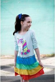 img 1 attached to 🌈 Enchanting and Vibrant HH Family Unicorn Mermaid Rainbow Girls' Clothing