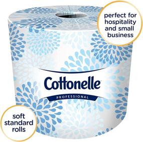 img 2 attached to 🧻 Cottonelle профессиональный оптовый туалетный бумага для бизнеса (17713), стандартные 2-х слойные белые рулоны - 60 рулонов/коробка, 451 лист/рулон