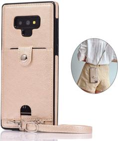 img 3 attached to Jaorty PU Leather Wallet Case For Samsung Galaxy Note 9 Necklace Lanyard Case Cover With Card Holder Adjustable Detachable Anti-Lost Neck Strap Case For Samsung Galaxy Note 9 Cell Phones & Accessories