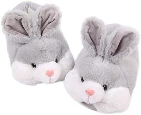 img 4 attached to 🐰 Comfortable & Stylish Bunny Slippers for Boys - Animal House Shoes and Slippers