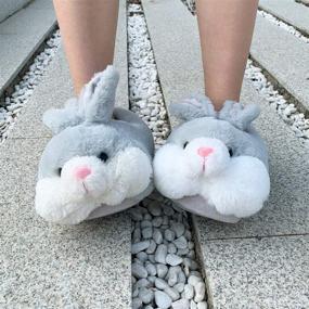 img 3 attached to 🐰 Comfortable & Stylish Bunny Slippers for Boys - Animal House Shoes and Slippers