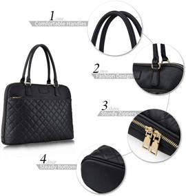 img 2 attached to 👜 Plambag Laptop Tote Bag for Women - 15.6 Inch Laptop Bag Briefcase (Black)