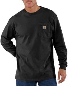 img 1 attached to Carhartt Workwear Pocket Black 3X Large Men's Clothing for Shirts