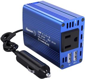 img 4 attached to 🚗✨ LEICESTERCN 150W автомобильный преобразователь напряжения: DC 12V в 110V AC розетка с двойным USB-зарядным устройством