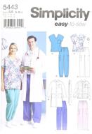 👨 easy-to-sew scrubs and doctor's outfit costume sewing pattern for men and women, sizes s-l – simplicity logo