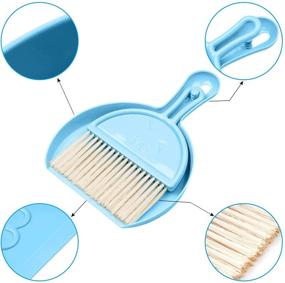 img 2 attached to 2-Piece Small Broom and Dustpan Set with Hanger Hole - Handheld Broom and Brush Kit for Easy Cleaning of Tables, Keyboards, Cats, Dogs, and Other Pets