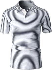 img 3 attached to H2H Casual Patterned IVORYNAVY CMTTS275 Men's Clothing and Shirts