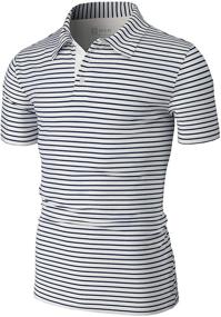 img 4 attached to H2H Casual Patterned IVORYNAVY CMTTS275 Men's Clothing and Shirts