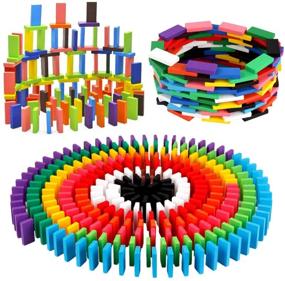 img 4 attached to 🎁 Vibrant Domino Blocks: The Perfect Educational Gift for Birthdays