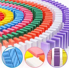 img 1 attached to 🎁 Vibrant Domino Blocks: The Perfect Educational Gift for Birthdays