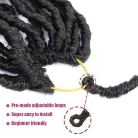 img 2 attached to 🔗 Soft Locs Crochet Hair 36 Inch 6 Packs - Whole Strand, No Extensions, New Faux Locs, Pre-looped, Super Lightweight Synthetic Crochet Hair Braids for Black Women (1b)