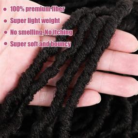 img 1 attached to 🔗 Soft Locs Crochet Hair 36 Inch 6 Packs - Whole Strand, No Extensions, New Faux Locs, Pre-looped, Super Lightweight Synthetic Crochet Hair Braids for Black Women (1b)