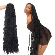 🔗 soft locs crochet hair 36 inch 6 packs - whole strand, no extensions, new faux locs, pre-looped, super lightweight synthetic crochet hair braids for black women (1b) logo