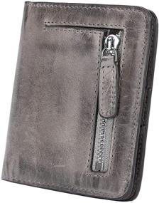 img 4 attached to 👜 Yafeige Blocking Compact Bi Fold Gray Women's Handbags & Wallets: Sleek and Secure Accessories for Style-Conscious Women