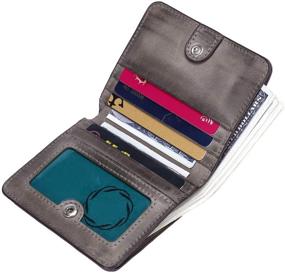 img 3 attached to 👜 Yafeige Blocking Compact Bi Fold Gray Women's Handbags & Wallets: Sleek and Secure Accessories for Style-Conscious Women