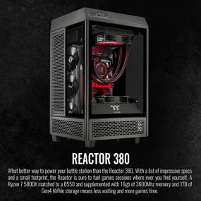 img 3 attached to 🖥️ Thermaltake LCGS Reactor 380 Gaming PC (AMD Ryzen 7 5800X, 8-Core Processor, 16GB RGB ToughRam DDR4 3600MHz Memory, NVIDIA GeForce RTX 3080 Graphics, 1TB Gen4 NVMe M.2 SSD, Windows 10 Home) TW1B-B550-R38-LCS