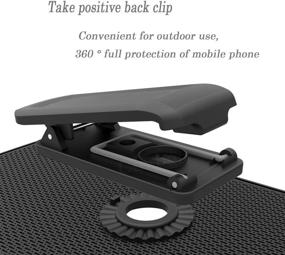 img 2 attached to 📱 Bomea Holster Combo Belt Case for iPhone 7/8 - Slim Armor Hard Protective Shell Cover with Kickstand and Swivel Belt Clip - Black