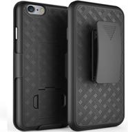 📱 bomea holster combo belt case for iphone 7/8 - slim armor hard protective shell cover with kickstand and swivel belt clip - black logo