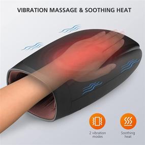  Snailax Hand Massager with Heat, Compression, Vibration,  Wireless Hand Massager for Arthristis, Carpal Tunnel, Finger Numbness,  Circulation, Pain Relief from Wrist to Palm and Finger,Gifts(Black) :  Health & Household