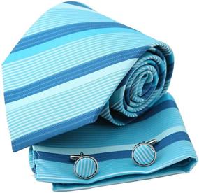 img 4 attached to 🎩 PH1070 Stripes Handkerchiefs Cufflinks: Premium Men's Accessories for Ties, Cummerbunds & Pocket Squares by Epoint