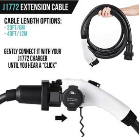 img 1 attached to 🔌 Lectron 20ft/6m J1772 EV Charger Extension Cable - Enhance EV Charging Flexibility for Your Electric Vehicle with Full J1772 Compatibility