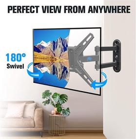 img 2 attached to 📺 TV Wall Mount Bracket - Mounting Dream Swivel and Tilt for 13-43 Inch TVs and Monitors, Full Motion TV Mount with Articulating Arm, Max VESA 200x200mm, 50 lbs Load Capacity, MD2465