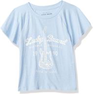 lucky brand fashion heather x large girls' clothing in tops, tees & blouses logo