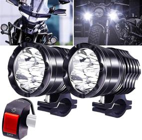 img 4 attached to 🏍️ [С переключателем руля] 40 Вт мотоцикл фары, универсальные прожекторы 12-60 В для Электровелосипеды Грузовиков АТВ Внедорожников - Купить сейчас! 😏