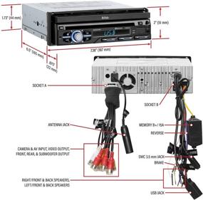 img 2 attached to 🚗 BOSS Audio BV9979B автомобильный DVD-плеер - Одинарный Din, аудио и громкоговоритель с Bluetooth, многоцветное подсветка, DVD, CD, MP3, USB, SD Aux-in, AM/FM приемник, 7-дюймовый LCD сенсорный экран, черный