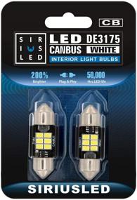 img 4 attached to 🚗 SIRIUSLED DE3175 Bulbs: White, Super Bright LED, Error-Free Canbus, 400 Lumens. Perfect for Interior Car Truck Lights, License Plate, Dome, Map, Door Courtesy. Compatible with 31MM Festoon Socket.