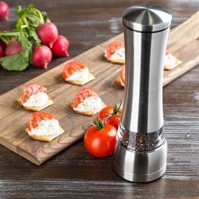 img 2 attached to 🧂 Premium Stainless Steel Mill with Adjustable Ceramic Grinder - Salt and Pepper Shaker Set