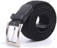 elastic stretch multicolored braided 2041 black l men's accessories in belts logo