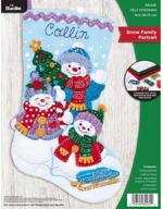 bucilla applique christmas stocking portrait logo