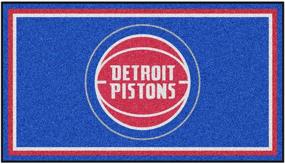 img 4 attached to Detroit Pistons Area RUG3 Blue Home Decor