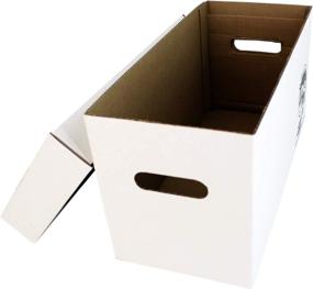 img 1 attached to 🎶 7-Inch 45rpm Vinyl Record Storage Box - Strong Cardboard with Easy-Access Lid - Accommodates up to 200 7-Inch Records - Pack of 10 Boxes #07BC09