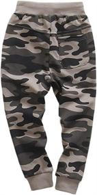 img 3 attached to 👖 Cotton Camouflage Sweatpants for Boys at KISBINI