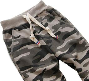 img 2 attached to 👖 Cotton Camouflage Sweatpants for Boys at KISBINI