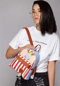 img 1 attached to 🎒 Disney Dumbo Stripe Backpack by Loungefly: The Perfect Disney-Inspired Travel Companion!