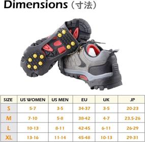img 3 attached to ❄️ Термоноски TRIWONDER - 10 зубцов противоскользящие клипсы для обуви/сапог, носки-цепи для льда - крампоны с растяжимой фиксацией обуви