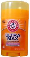 💪 arm & hammer ultramax powder fresh solid antiperspirant deodorant 1 oz 6 pack: extra effective odor protection! logo