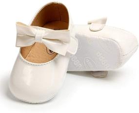 img 4 attached to 👸 Princess Sparkly Mary Jane Baby Girl Moccasins - Lightweight Soft Sole Toddler Shoes, Perfect for Crib and Dress Wear