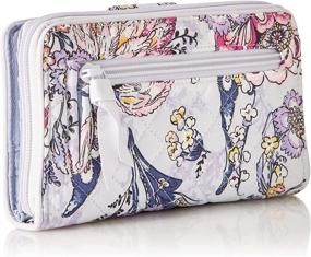 img 3 attached to Stylish and Secure: Vera Bradley Women's Cotton Turnlock Wallet with RFID Protection