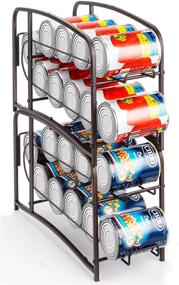 img 4 attached to 🥫 Maximize Space and Organize Canned Drinks with Auledio Stackable Beverage Can Dispenser Rack - 2 Pack