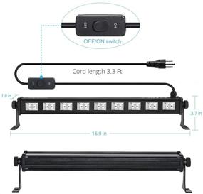 img 1 attached to 🎉 Premium 27W 9LED Blacklight UV Light Bar - Perfect for Glow Party, Wedding, Birthday, Body Paint, Fluorescent Poster, Halloween, Christmas, Stage Lighting - Powerful Black Light by YeeSite