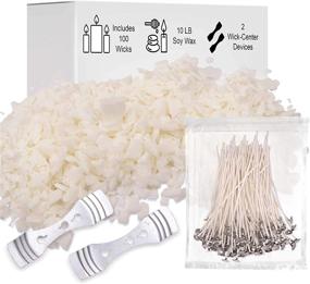 img 1 attached to 🕯️ Etienne Alair DIY Soy Flakes Kit - Candle Making Supplies with 100 Soy Flakes, 2 Wick Centering Devices, 10 lb Wax, and Accessories