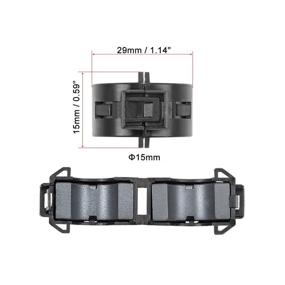 img 3 attached to Black 5pcs uxcell 15mm Ferrite Cores Ring Clip-On RFI EMI Noise Suppression Filter Cable Clip