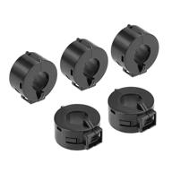 black 5pcs uxcell 15mm ferrite cores ring clip-on rfi emi noise suppression filter cable clip logo