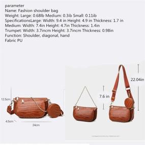 img 1 attached to Leather Shoulder Crossbody Handbags Handbag