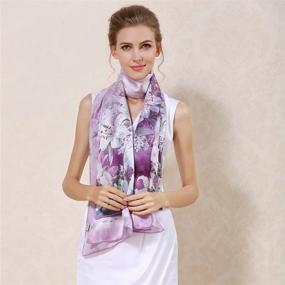 img 3 attached to 🦋 Mulberry Charmeuse Butterfly Ladies' Accessories: Women's Scarves, Wraps, and More