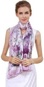 img 4 attached to 🦋 Mulberry Charmeuse Butterfly Ladies' Accessories: Women's Scarves, Wraps, and More